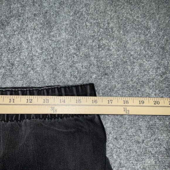 Soft Surroundings Jeans Womens Size LP Black Denim Pull On Elastic Waist Crop - Picture 3 of 10